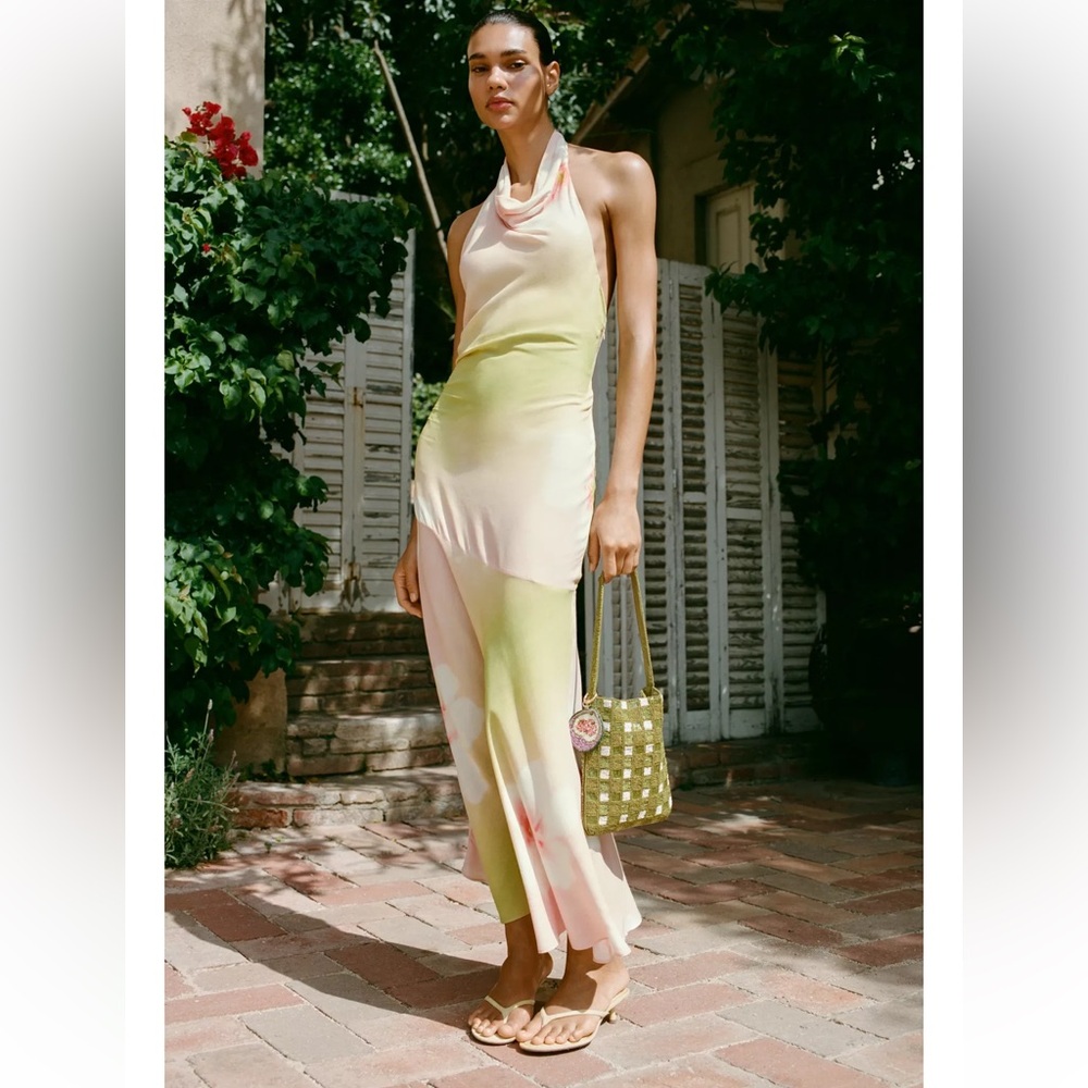 NWT💕ZARA Floral Print Halter Dress